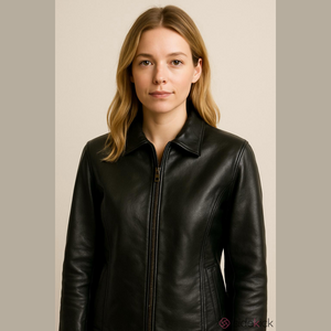 Women's OUTBROOK Black Leather Jacket S